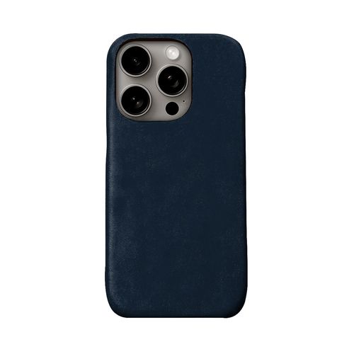 abbi SIGNATURE LISCIO イタリアンレザー MagSafe対応バックカバー for iPhone 16 Pro ネイビー(ABS27319i16PR) 仕入先在庫品