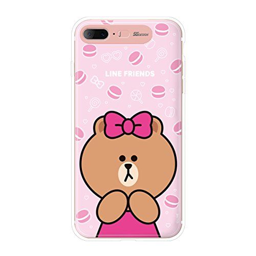 LINE FRIENDS iPhone 8 Plus/7 Plus Light UP CASE チョコマカロン(KCL-LCH003) 仕入先在庫品[メール便対象商品]