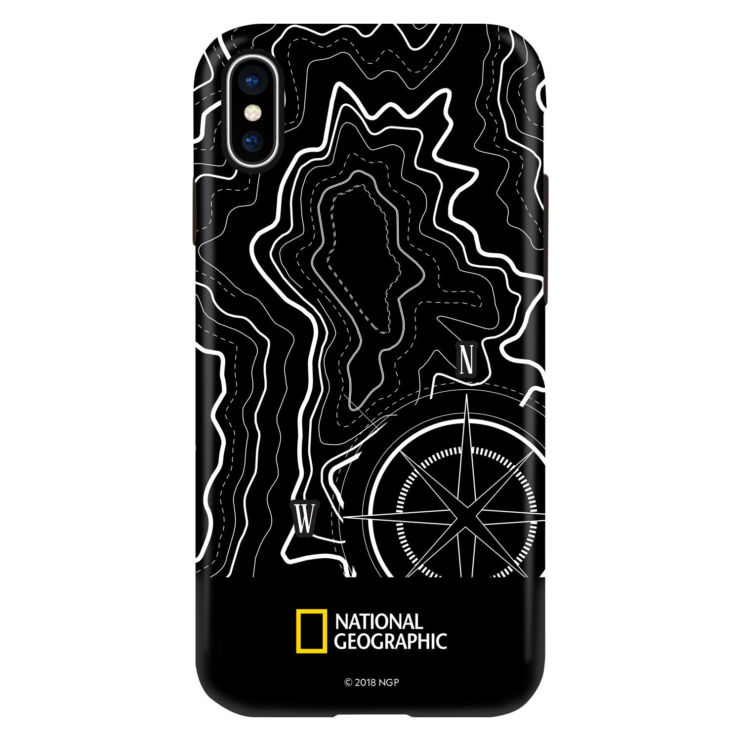 Rakuten - National Geographic iPhone XS / X Topography Case Double Protective ブラック(NG12972iX) 仕入先在庫品