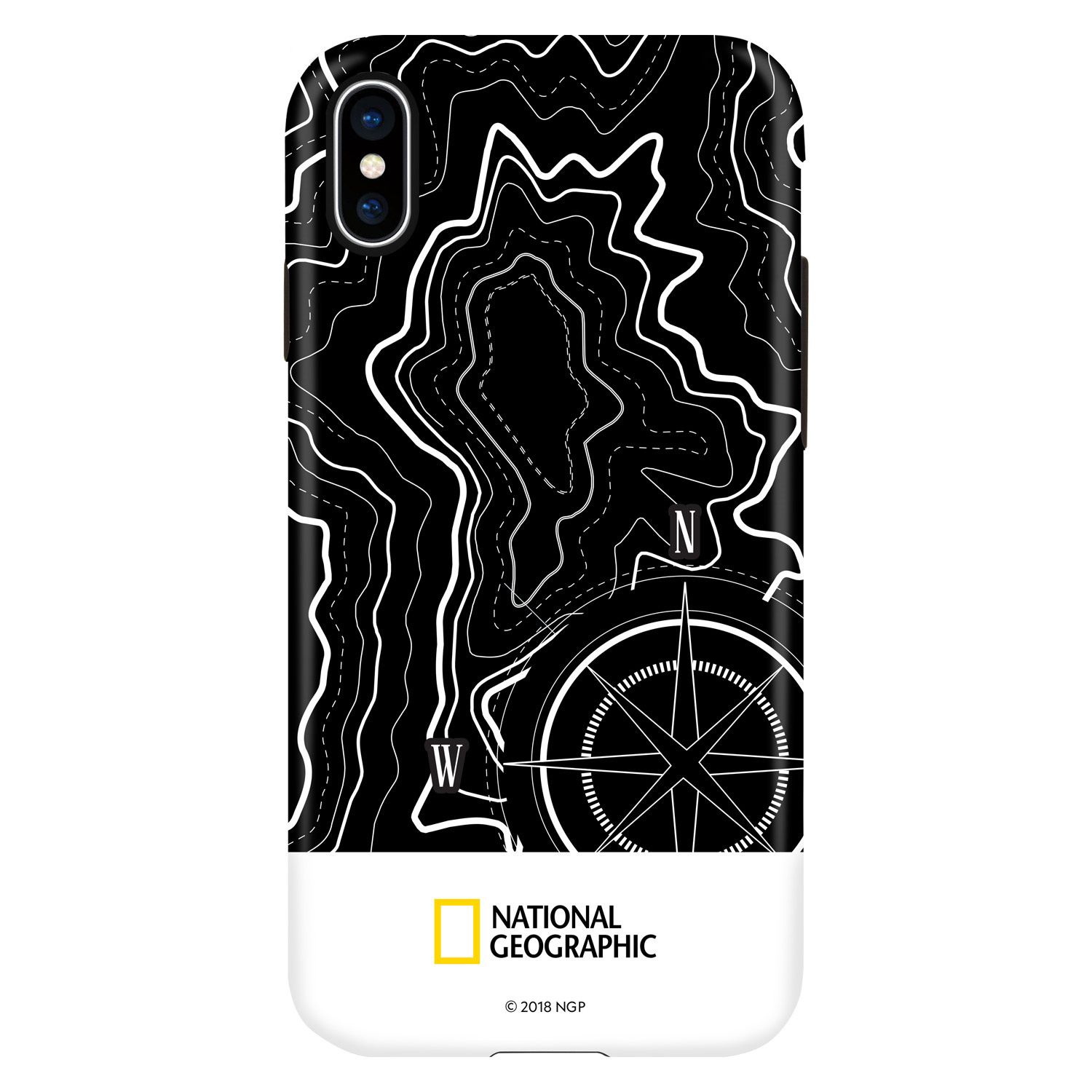 National Geographic iPhone XS / X Topography Case Double Protective ホワイト(NG12973iX) 仕入先在庫品