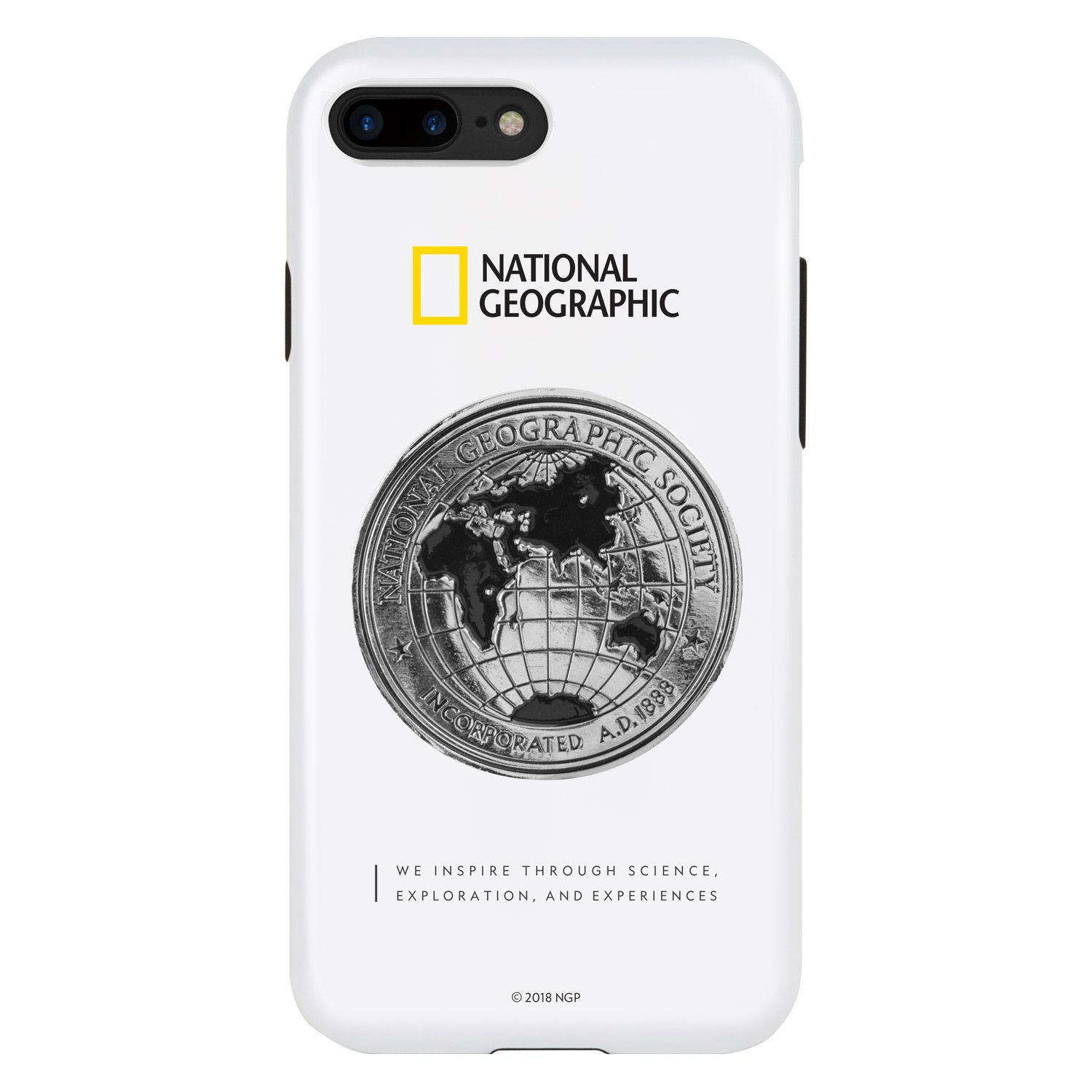 National Geographic iPhone 8 Plus/7 Plus Global Seal Metal-Deco Case ホワイト(NG13051i8P) 仕入先在庫品