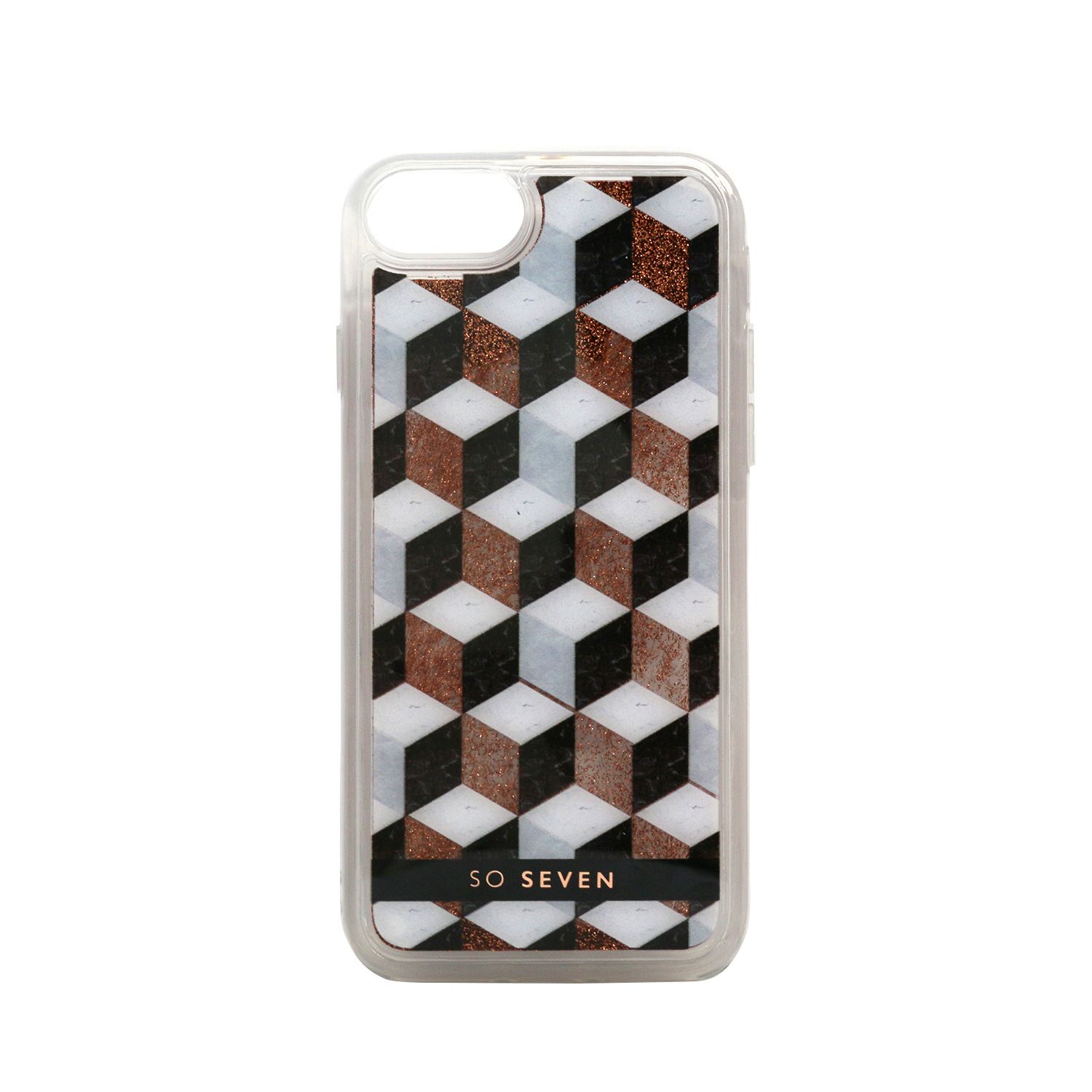 樂天商城 - SO SEVEN iPhone SE3/SE2/8/7 FASHION CUBIC GLITTER ピンクゴールド(SS13174i8) 仕入先在庫品[メール便対象商品]