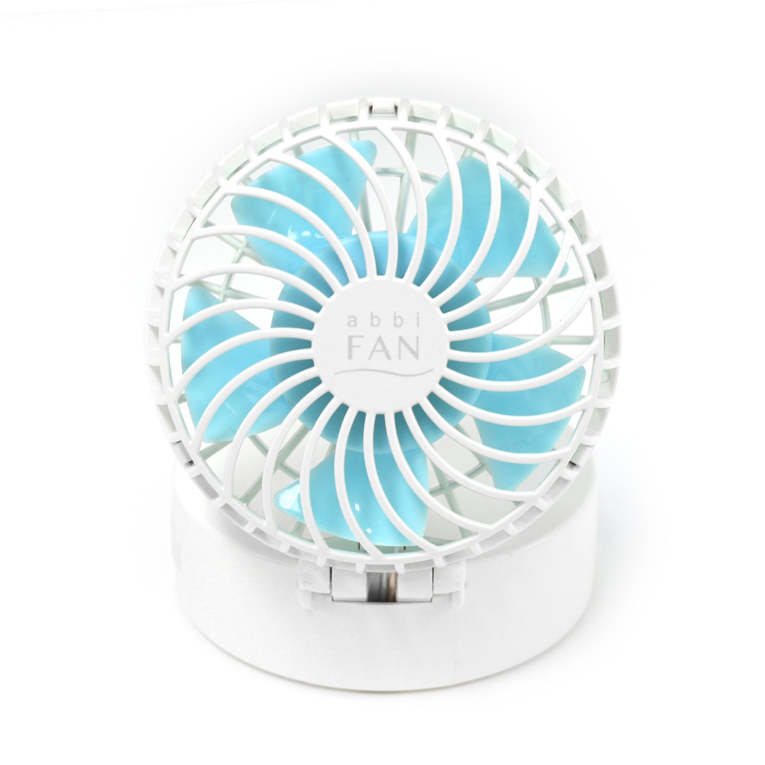 abbi アビィ FanMirror ハンズフリーポータブル扇風機ミラー付き ホワイト(AB18640) 仕入先在庫品