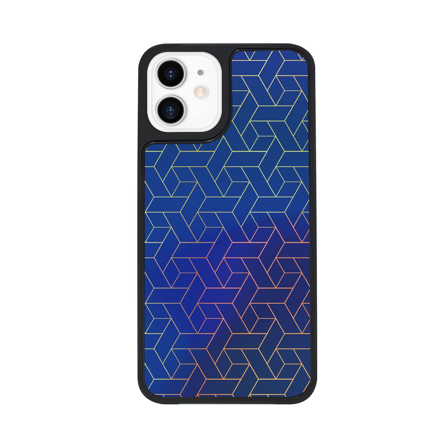 Rakuten - DPARKS iPhone 12 mini TWINKLE COVER キューブパターン ブルー(DS19758i12) 仕入先在庫品[メール便対象商品]