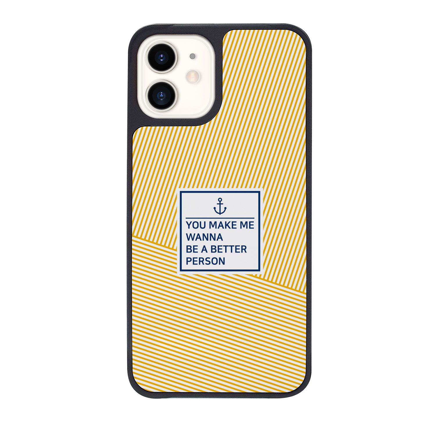 樂天商城 - DPARKS iPhone 12 / iPhone 12 Pro BLACK COVER STRIPE イエロー(DS19820i12P) 仕入先在庫品[メール便対象商品]
