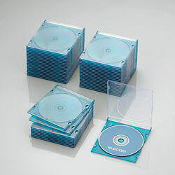 Rakuten - エレコム ELECOM CD DVDスリムプラケース 1枚収納 50パック クリアブルー(CCD-JSCS50CBU) メーカー在庫品