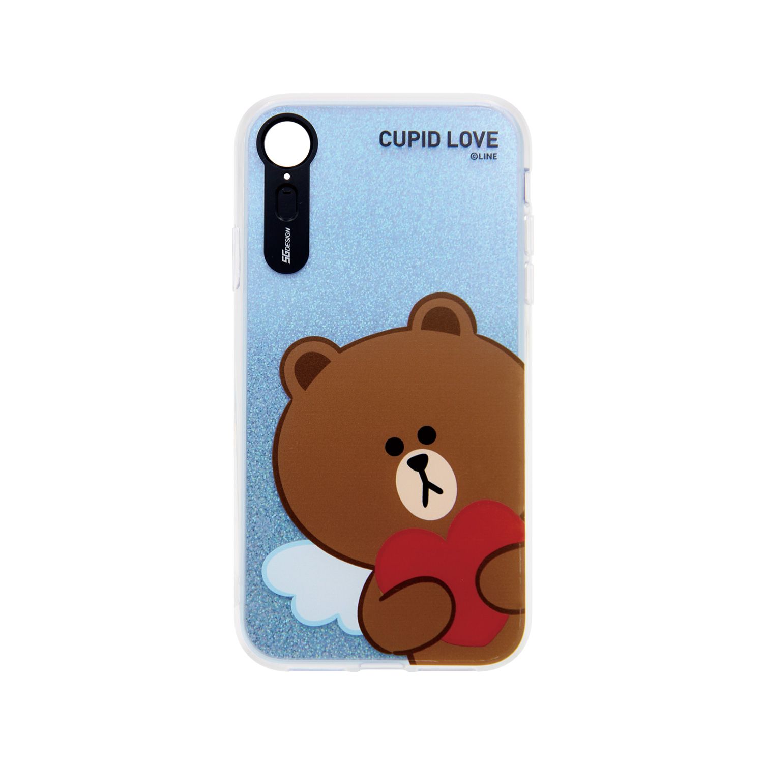 樂天商城 - LINE FRIENDS iPhone XR Light UP CASE CUPID LOVE ブラウンハート(KCL-LCL007) 仕入先在庫品[メール便対象商品]