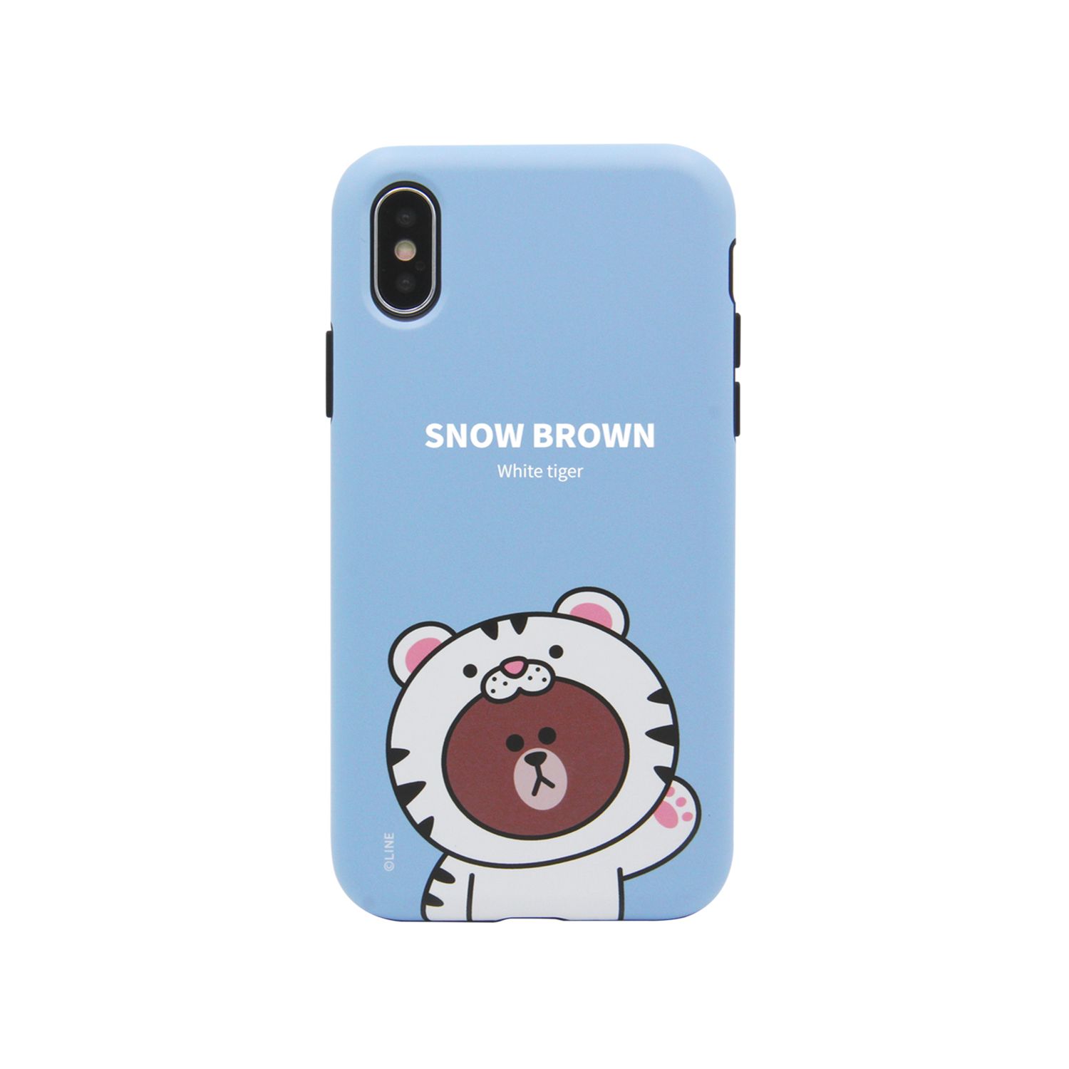 Rakuten - LINE FRIENDS iPhone XS / X JUNGLE BROWN DUAL GUARD スノーブラウン(KCL-JDS003) 仕入先在庫品
