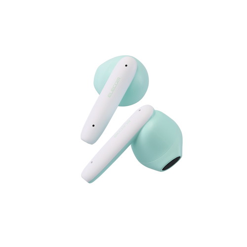 エレコム ELECOM ワイヤレスイヤホン Bluetooth5.3 低遅延 タッチセンサー 超軽量 AAC対応 Type‐C充電 通勤 通学 マカロングリーン(LBT-TWS17CSGN) メーカー在庫品