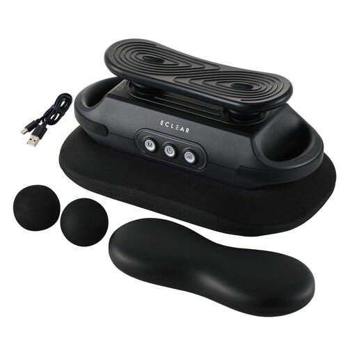 エレコム ELECOM リフレッシュビート 振動ケア コードレス (足/足裏/フクラハギ/太モモ/腰) アタッチメント3種 モード3種 グレー(HCR-BD01GY) メーカー在庫品