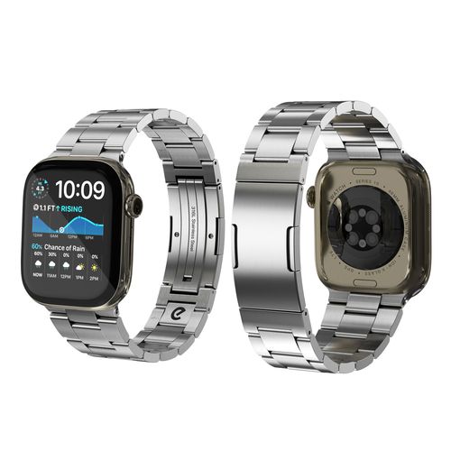 KeyBudz Spectra プレミアムステンレスバンド for Apple Watch 49/46/45/44mm ポリッシュシルバー(KB28466AW) 仕入先在庫品
