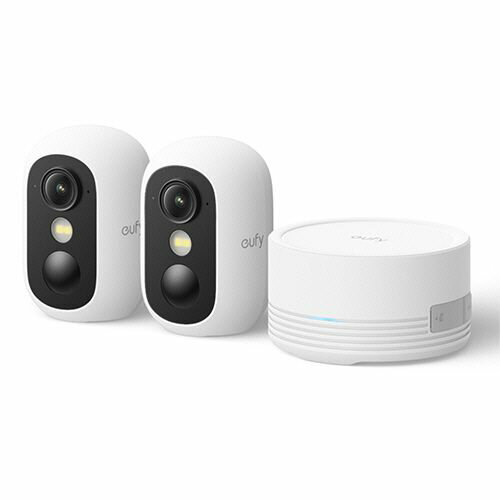 アンカージャパン eufy(ユーフィ) 屋外カメラ eufyCam C35 2-CamKit ホワイト 1セット(E811042B) 目安在庫=○