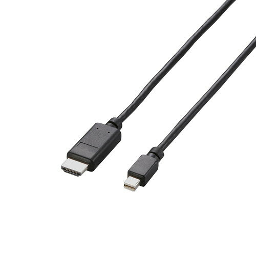 エレコム Mini DisplayPort-HDMI変換ケーブル 2m ブラック AD-MDPHDMI20BK(AD-MDPHDMI20BK) メーカー在庫品