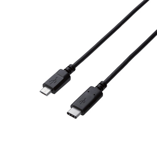 エレコム USB2.0ケーブル C-microBタイプ 認証品 3A出力 1.0m ブラック(U2C-CMB10NBK) メーカー在庫品
