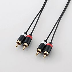 エレコム ELECOM AVケーブル 音楽伝送 RCAピンプラグ×2-RCAピン×2 ブラック 3.0m(DH-WRN30) メーカー在庫品