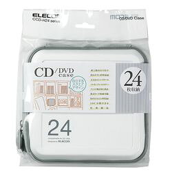 乐天商城 - エレコム ELECOM CD DVDケース セミハード ファスナー付 24枚入 ホワイト(CCD-H24WH) メーカー在庫品