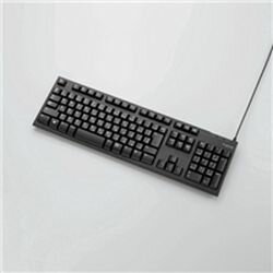Rakuten - エレコム ELECOM メンブレンキーボード 108キー USB Lサイズ 1000万回高耐久 ブラック(TK-FCM062BK) メーカー在庫品