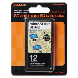 エレコム ELECOM メモリカードケース インデックス台紙 SD6枚+microSD6枚 ブラック...