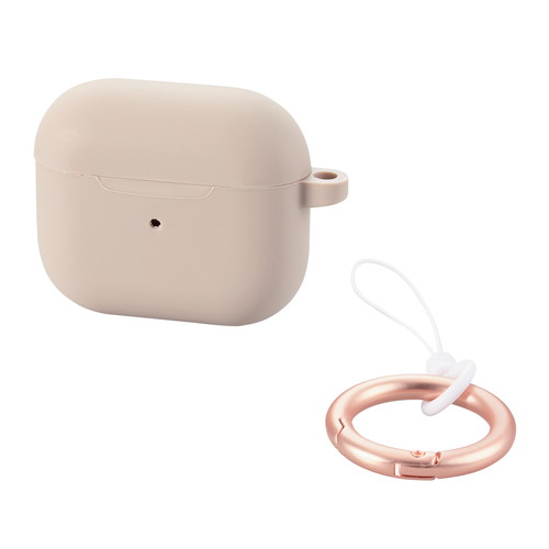 エレコム ELECOM AirPods 第3世代 ケース シリコン 衝撃吸収 落下防止 カラビナ付 ケース一体型コネク..