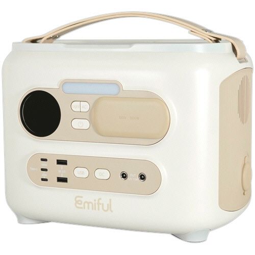 伊藤忠リーテイルリンク Emiful ポータブル電源 512Wh ブラウン 1台(emi-pb500-brwn) 目安在庫=○