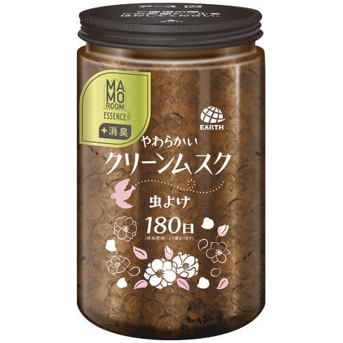 アース製薬 マモルームエッセンス 虫よけパール 180日用 やわらかいクリーンムスク 1セット(3個)(4901080068712 x3) 目安在庫=○