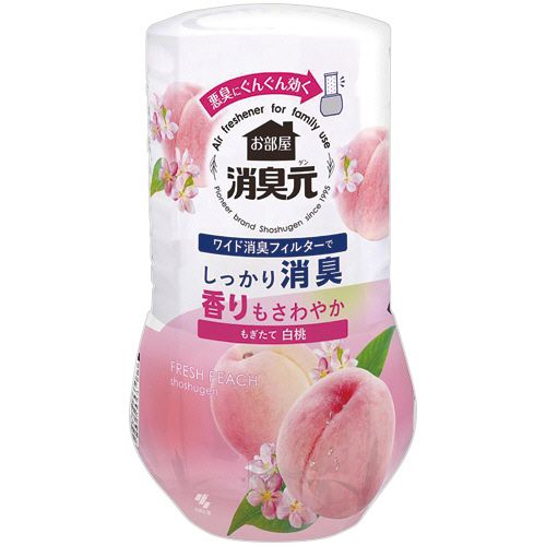 小林製薬 お部屋の消臭元 もぎたて白桃 400mL 1セット(3個)(4987072099780 x3) 目安在庫=○ e-bear-11576896 いぃべあー 楽天市場店 パッケージ画像