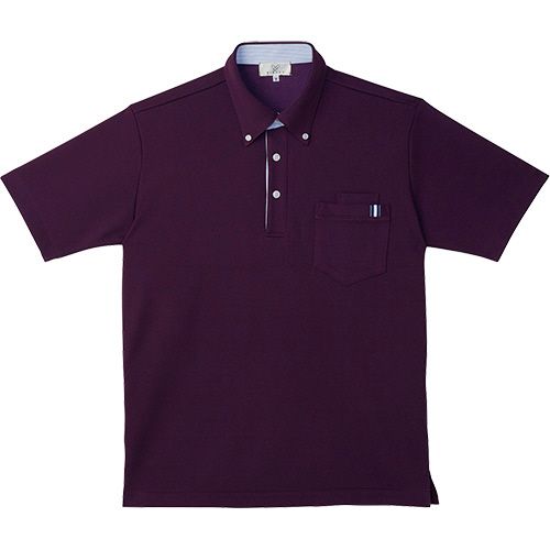トンボ ニットシャツ CR145 パープル LLサイズ 1着(CR145-80-LL) 目安在庫=○