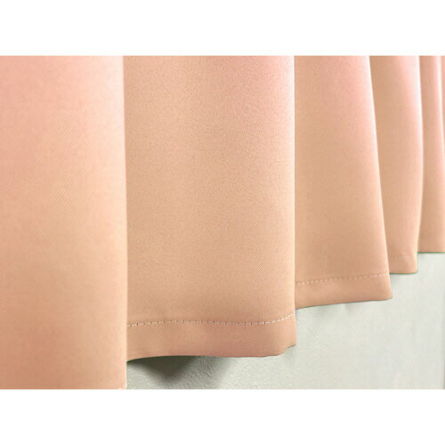 ユニベール 防炎 1級遮光 ドレープカーテン ベルーイ 幅1000×長さ1350mm ピーチ 1パック(2枚)(ベル-イ_..