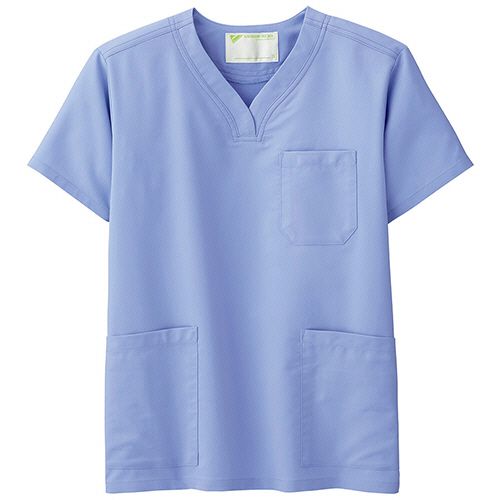 Rakuten - ミドリ安全 メディカルウェア ベルデクセルフレックス 男女兼用 スクラブ VEM1003上 サックス LL 1着(VEM1003-UE-LL) 目安在庫=○
