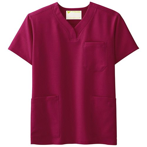 樂天商城 - ミドリ安全 メディカルウェア ベルデクセルフレックス 男女兼用 スクラブ VEM1005上 ワイン 3L 1着(VEM1005-UE-3L) 目安在庫=○