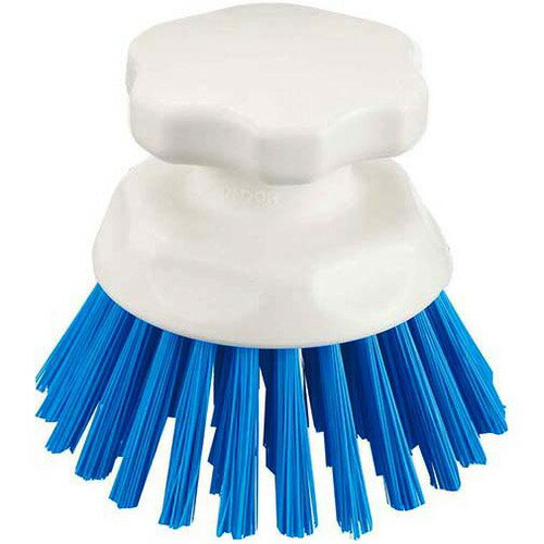 山崎産業 ハンドブラシ 丸型 ブルー 1本(CL-614-000X-MB-B) 目安在庫=○