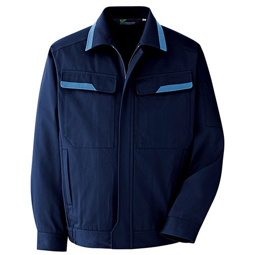 Clothing Accessories (Caps, Ties, Belts) - ミドリ安全 帯電防止JIS ベルデクセルコットン 綿100% ブルゾン VE397上 ネイビー 4L 1着(VE397-UE-4L) 目安在庫=○