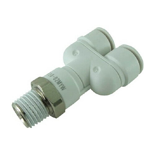 Rakuten - 千代田通商 タッチコネクターファイブ メイルブランチワイ W(白)10mm・R1/4 1個(F10-02MYW) 目安在庫=○