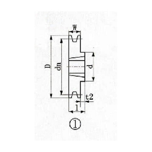 樂天商城 - エバオン EVN ブッシングプーリー SPZ 118mm 溝数1 1個(SPZ1181) 目安在庫=○