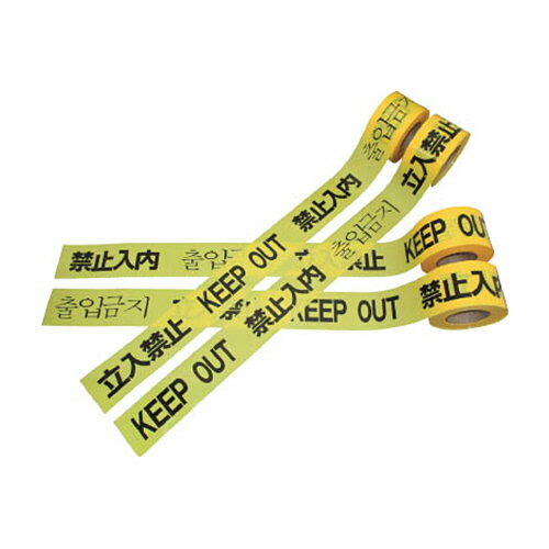ニットウ エル日昌 危険標示テープ 4ヶ国語標示 60mmX50m 1巻(DM5) 目安在庫=○