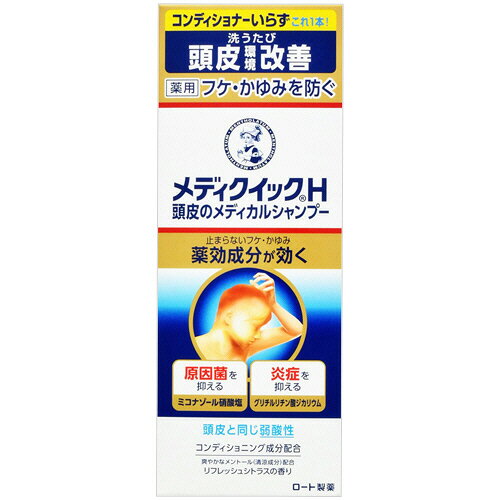 ロート製薬 メディクイックH 頭皮のメディカルシャンプー ボトル 200mL 1本(RT137046) 目安在庫=○