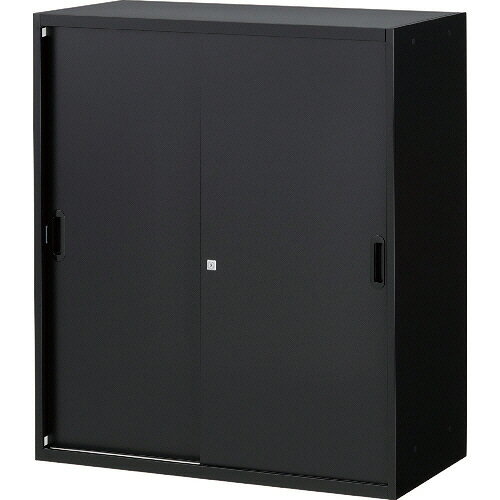 TRUSCO ユニット型壁面書庫 スチール引違い 上・下置両用 W900×D450×H1050mm ブラック 1台(USBK-11) 目安在庫=○