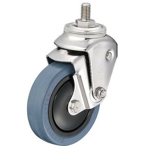 樂天商城 - ハンマーキャスター ステンレス クッションE ねじ込み M12ゴム 125mm 線径2.0mm 1個(940SEA-FR125S320) 目安在庫=○