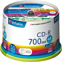 Rakuten - Verbatim データ用CD-R 700MB 4-48倍速 シルバー スピンドルケース 1パック(50枚)(SR80FC50V1) 目安在庫=○