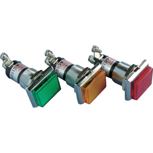 Set - 坂詰製作所 ランプ交換型超高輝度LED表示灯(AC100V接続) 橙 φ16 1個(DO8-16HKJ-AC100V-O/O) 目安在庫=○
