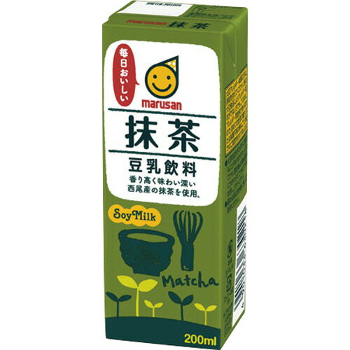 マルサンアイ 豆乳飲料 抹茶 200ml 紙パック 1ケース(24本)(4901033630218 x24) 目安在庫=○