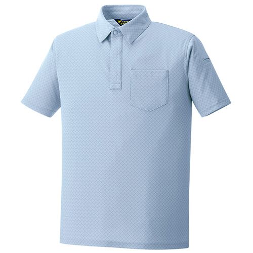 ミドリ安全 帯電防止JIS IEC対応 男女共用半袖ポロシャツ PSE11 シルバーグレー M 1着(PSE11-M) 目安在庫=○
