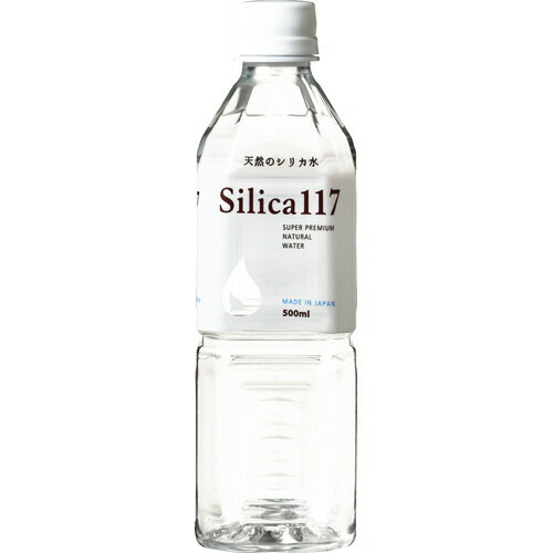 七十七萬石 天然シリカ水 Silica117 500ml ペットボトル 1ケース(24本)(4573265590013 x24) 目安在庫=○ e-bear-11511732 いぃべあー 楽天市場店 パッケージ画像