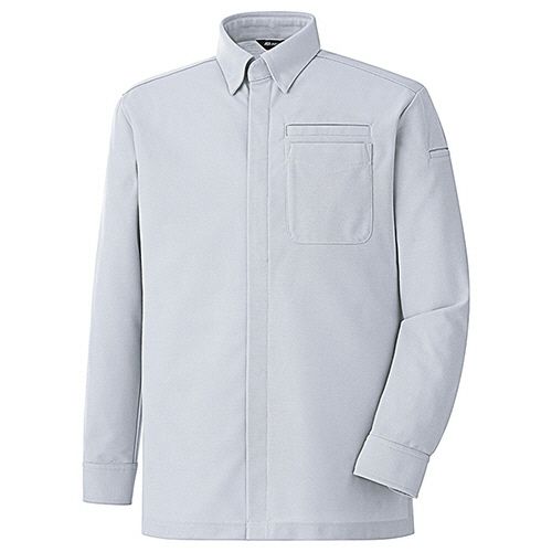 Rakuten - ミドリ安全 帯電防止JIS 男女共用 ストレッチシャツ TS201上 シルバーグレー L 1着(TS201-UE-L) 目安在庫=○