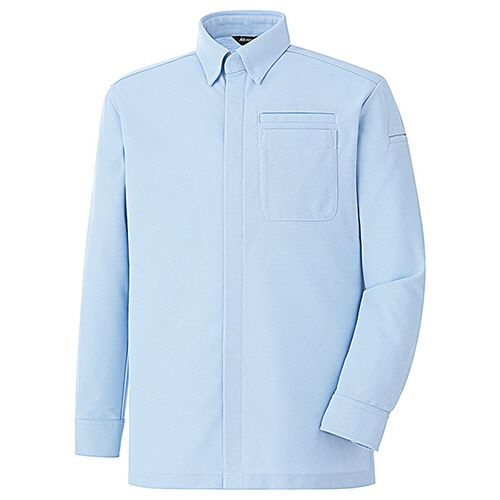 乐天商城 - ミドリ安全 帯電防止JIS 男女共用 ストレッチシャツ TS202上 サックス SS 1着(TS202-UE-SS) 目安在庫=○
