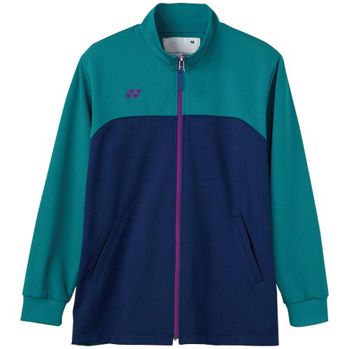 トンボ ヨネックス×キラク ケアワークジャケット(男女兼用) モクロディ グリーン×インディゴブルー LL 1着(CY106-46-LL) 目安在庫=○
