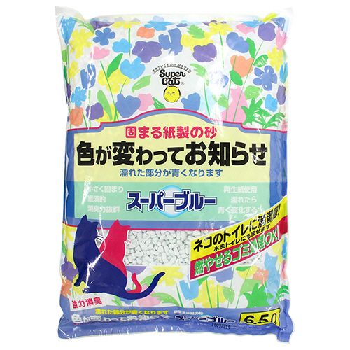 Other - スーパーキャット 固まる紙製の猫砂 スーパーブルー 6.5L 1パック(001934) 目安在庫=○
