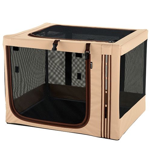 Storage Box - リッチェル たためる3WAYペットケージ 760 ブラウン 1台(564240) 目安在庫=○