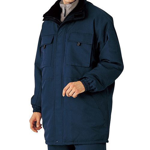 ミドリ安全 防寒作業服 撥水加工 コート M3127上 ネイビー LL 1着(M3127-UE-LL) 目安在庫=○