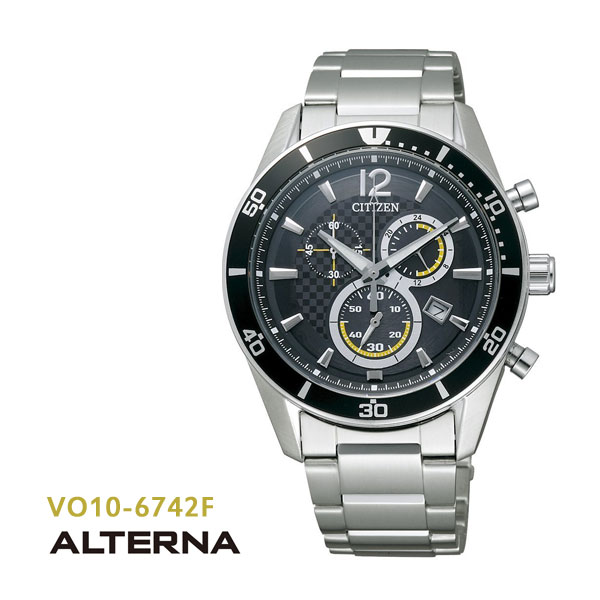 シチズン CITIZEN オルタナ ALTERNA エコ・ドライブ クロノグラフ VO10-6742F メンズ 腕時計